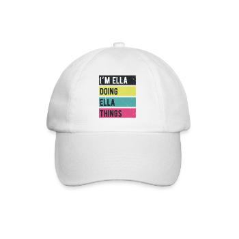 I’m Ella Doing Ella Things Retro Colors - Baseball Cap - white/white - Front