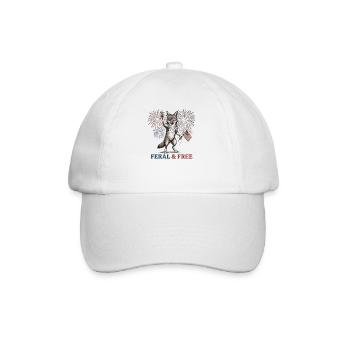 Coyote sauvage et libre – Patriotique drôle - Casquette classique - blanc/blanc - Devant