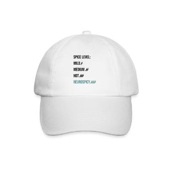 Spice Level Neurospicy - Neurodivergent Humor - Baseball Cap - white/white - Front