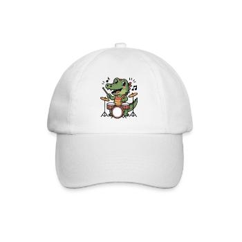 Schlagzeug Schlagzeuger - Baseballkappe - Weiß/Weiß - Vorne
