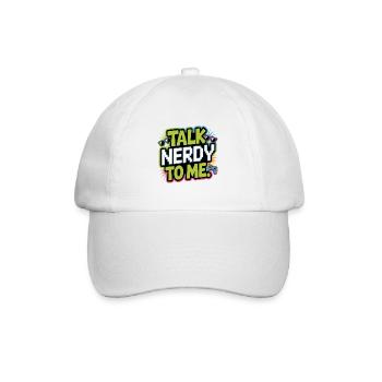 Talk Nerdy to me - Baseballkappe - Weiß/Weiß - Vorne