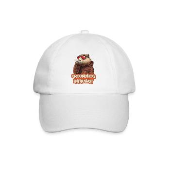 Groundhog Enthusiast Sunglasses - Baseball Cap - white/white - Front