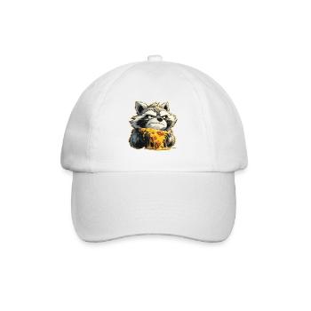 Pizza Raccoon Grimace - Baseball Cap - white/white - Front