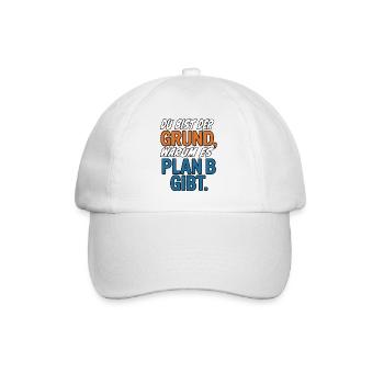 C’est à cause de toi qu’il y a un plan B - Casquette classique - blanc/blanc - Devant