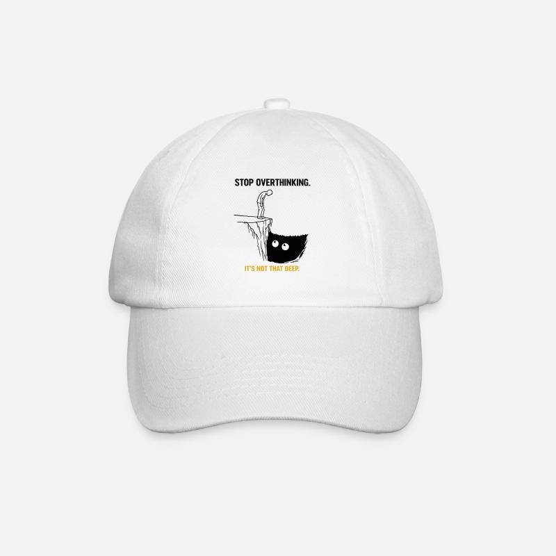 Stop Overthinking It's Not That Deep Sarcasm - Baseball Cap - white/white
