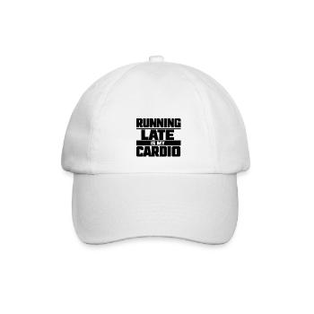Running Late Is My Cardio - Baseball Cap - white/white - Front