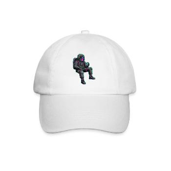 Nachtastronaut Neon-Power - Baseballkappe - Weiß/Weiß - Vorne