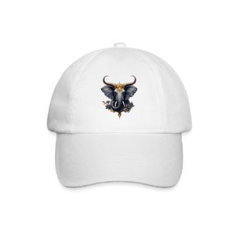 Imperial Elephant Blue Flower - Baseball Cap - white/white - Front