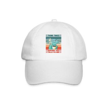 Réfléchissez deux fois au café du matin Axolotl Morning Grouch Design - Casquette classique - blanc/blanc - Devant