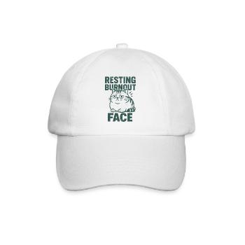 Resting Burnout Face | Sarcasm - Baseball Cap - white/white - Front