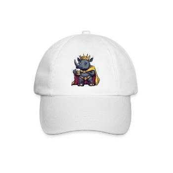 Rhino Beer King - Baseball Cap - white/white - Front