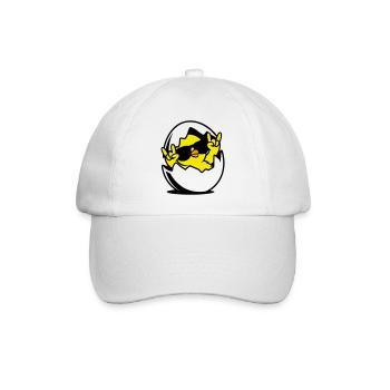 Rock Chick – Cool Chick in an Egg - Baseball Cap - white/white - Front