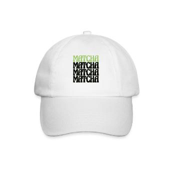 Design rétro de l’amateur de thé Matcha - Casquette classique - blanc/blanc - Devant