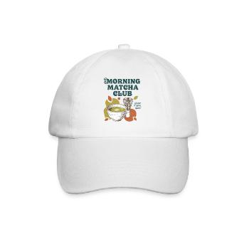 Morning Matcha Club Whisk It Real Good Matcha Tea - Baseballkappe - Weiß/Weiß - Vorne