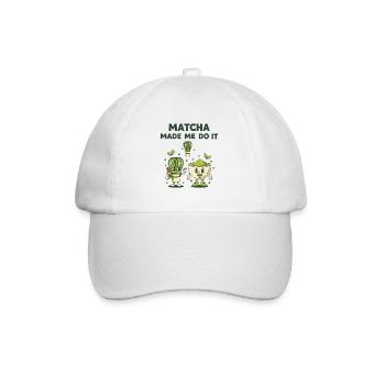 Matcha Made Me Do It Green Tea Matcha Latte Lover - Baseball Cap - white/white - Front