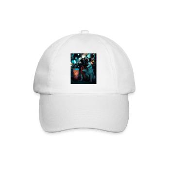 Neon Pug in Nightlife - Baseball Cap - white/white - Front