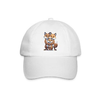 Wolf Family Trio - Baseball Cap - white/white - Front