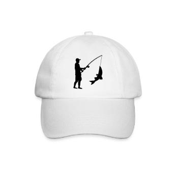 Fishing Anglers - Baseball Cap - white/white - Front