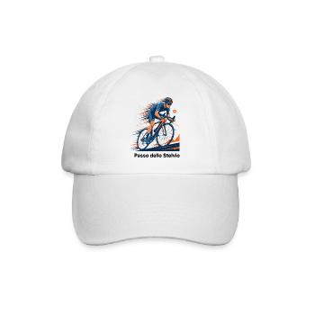 Passo Dello Stelvio Cyclist Sprint Neon Motion - Baseball Cap - white/white - Front