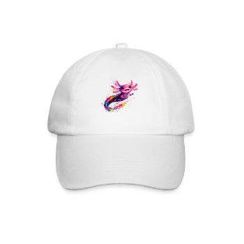 Colorful Axolotl Splash – For Axolotl Fans - Baseball Cap - white/white - Front