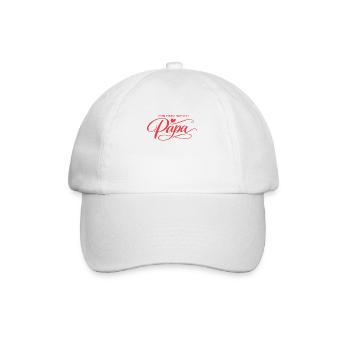 Mon cœur appartient à papa – cadeau de la fête des pères - Casquette classique - blanc/blanc - Devant