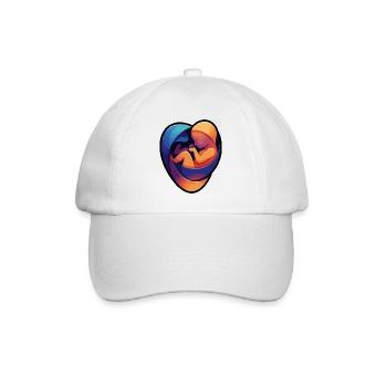 Colorful fetal hug - Baseball Cap - white/white - Front