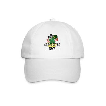 St Patrick's Day Shamrock Hat Graphic - Baseball Cap - white/white - Front