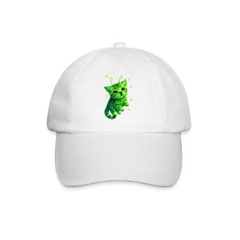 Alien Cat - Baseballkappe - Weiß/Weiß - Vorne