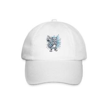 Snow Leopard Hatchling Splash - Baseball Cap - white/white - Front