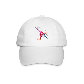 Gymnast With Clubs Rhythmic Gymnastics - Baseball Cap - white/white - Front