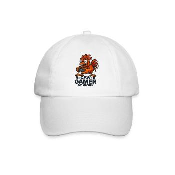 F-Caw-F Gamer At Work Gaming Rooster Humor Funny - Baseball Cap - white/white - Front