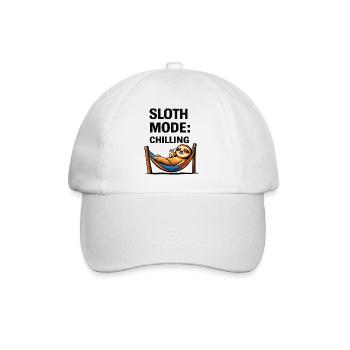 Sloth Mode: Chilling - Baseball Cap - white/white - Front