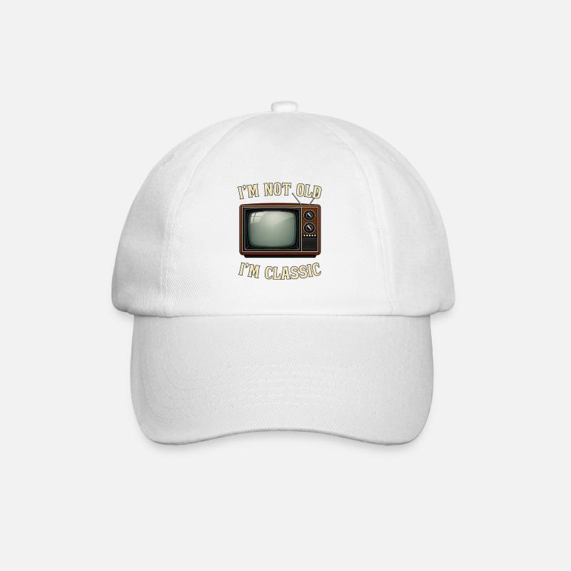 I'm not old I'm classic - Röhrenbild TV Nostalgie - Baseballkappe - Weiß/Weiß