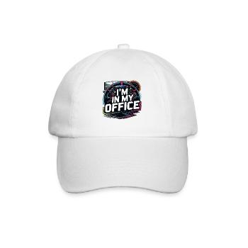 Je suis dans mon bureau - Casquette classique - blanc/blanc - Devant