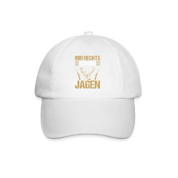 Jagd Jagen Waidmann Jäger - Baseballkappe - Weiß/Weiß - Vorne