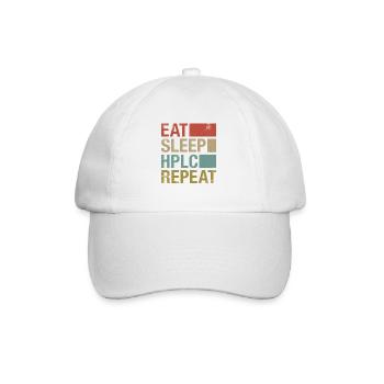 HPLC Performance Chromatography Retro Sleep Repeat - Baseball Cap - white/white - Front