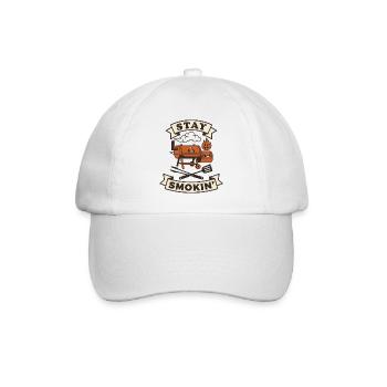 Smoker barbecue meat keeps smoking - Baseball Cap - white/white - Front