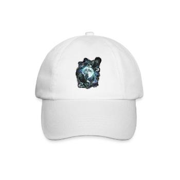 Two Wild Eagles with Moon Wildlife Designs - Baseball Cap - white/white - Front