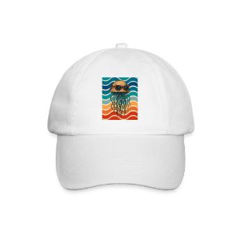 Lunettes de soleil méduse au design rétro wave - Casquette classique - blanc/blanc - Devant