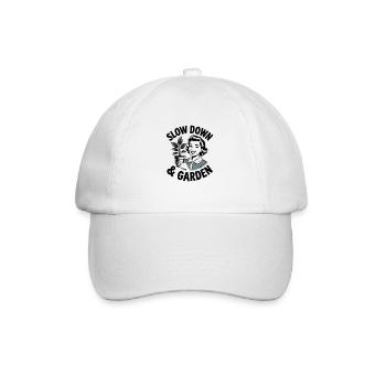 Slow Down And Garden Retro House Plant Lover - Baseball Cap - white/white - Front