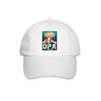 Werdender Opa - Zukünftiger Großvater Opa 2027 - Baseballkappe - Weiß/Weiß - Vorne