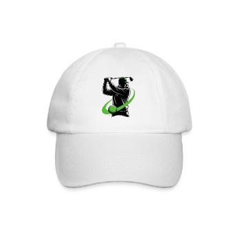 Golfeur avec un club de golf – un swing dynamique. - Casquette classique - blanc/blanc - Devant