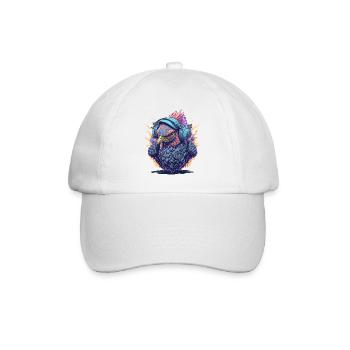 DJ avec un casque - Casquette classique - blanc/blanc - Devant
