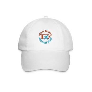 Social Battery Empty | Travel introvert - Baseball Cap - white/white - Front