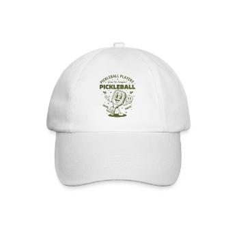 Pickleball-Spieler lustige Pickleball-Liebe - Baseballkappe - Weiß/Weiß - Vorne