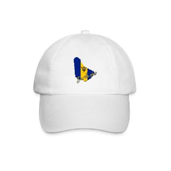 Barbados flag map, I love Barbados - Baseball Cap - white/white - Front