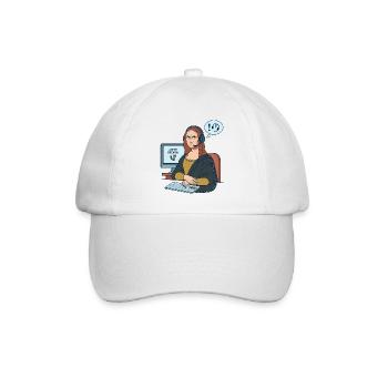 Mona Lisa Agent Humor Office Everyday - Baseball Cap - white/white - Front
