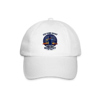 Ich kann nicht Werkstatt Spruch für Schrauber - Baseballkappe - Weiß/Weiß - Vorne