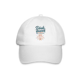 Pickleball Dink Queen Court Commander player - Baseball Cap - white/white - Front
