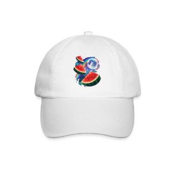 Weltraummelone Neon Kosmos - Baseballkappe - Weiß/Weiß - Vorne